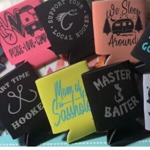 Camping Themed Beverage Holders - Assorted Colors